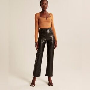 Abercrombie & Fitch Black Vegan Leather Pants